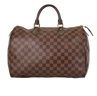 Speedy 35, &pound;680, Handbags, Brown, Canvas, Front view